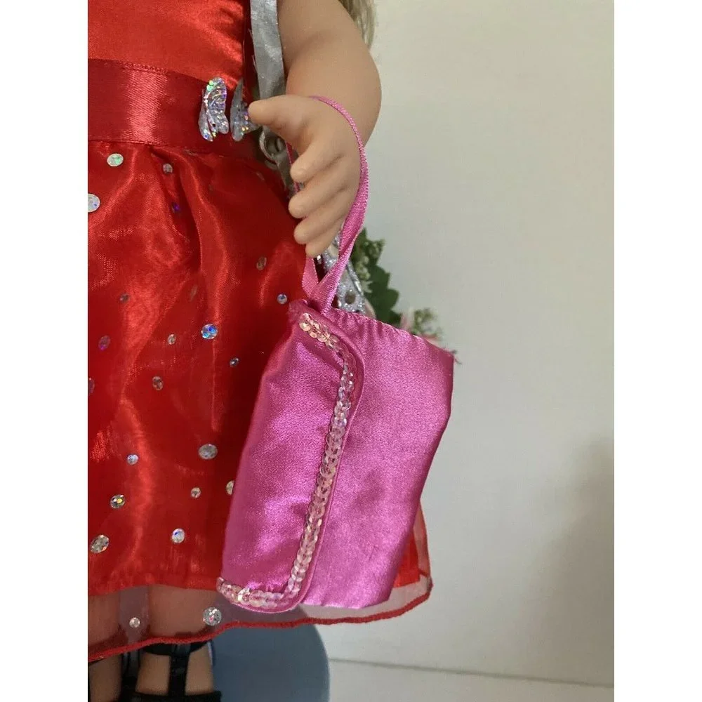 American Girl Battat OG Doll Retired Accessory Pink Bag Clutch for Dolls 16